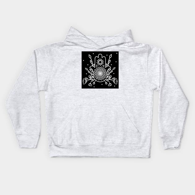 Hamsa hand Kids Hoodie by Jasmwills